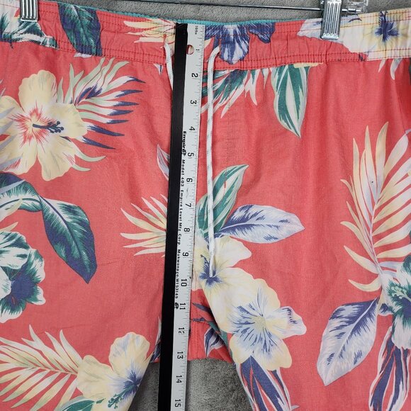 Mens Coral Goodfellow & Co Tropical Hawaiian Floral Swim Trunks Shorts Size XL - Picture 8 of 12